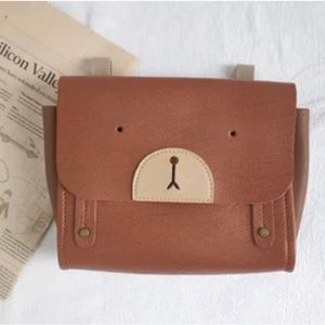 Toddler girl brown animal school backpack